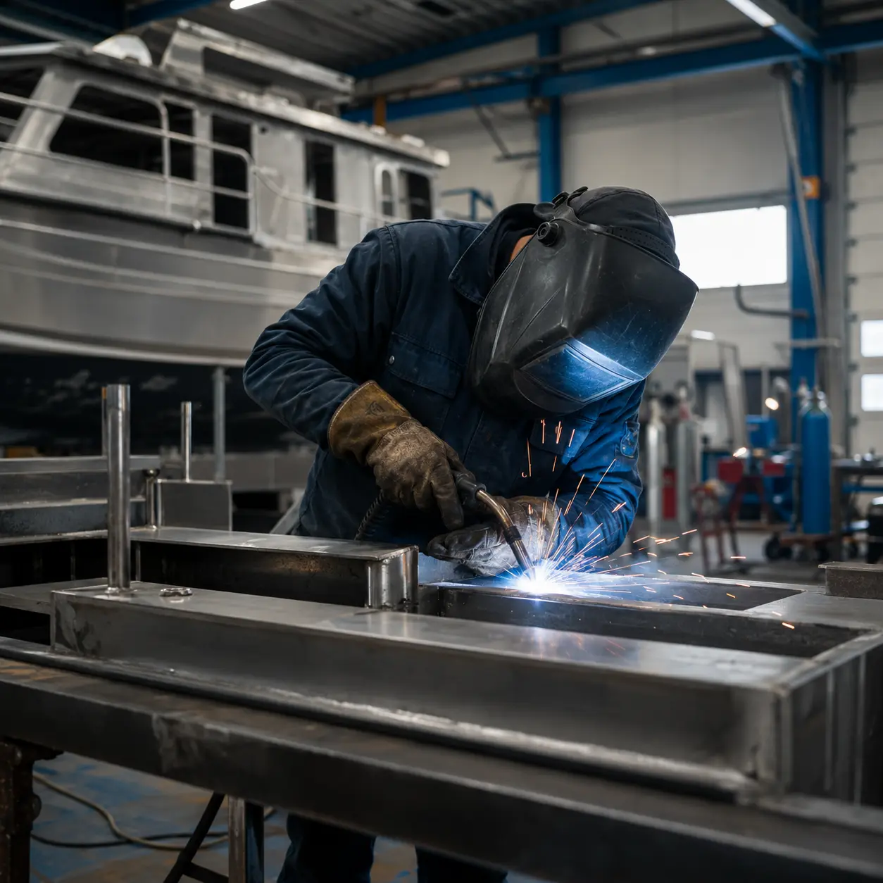 Marine fabrication welding